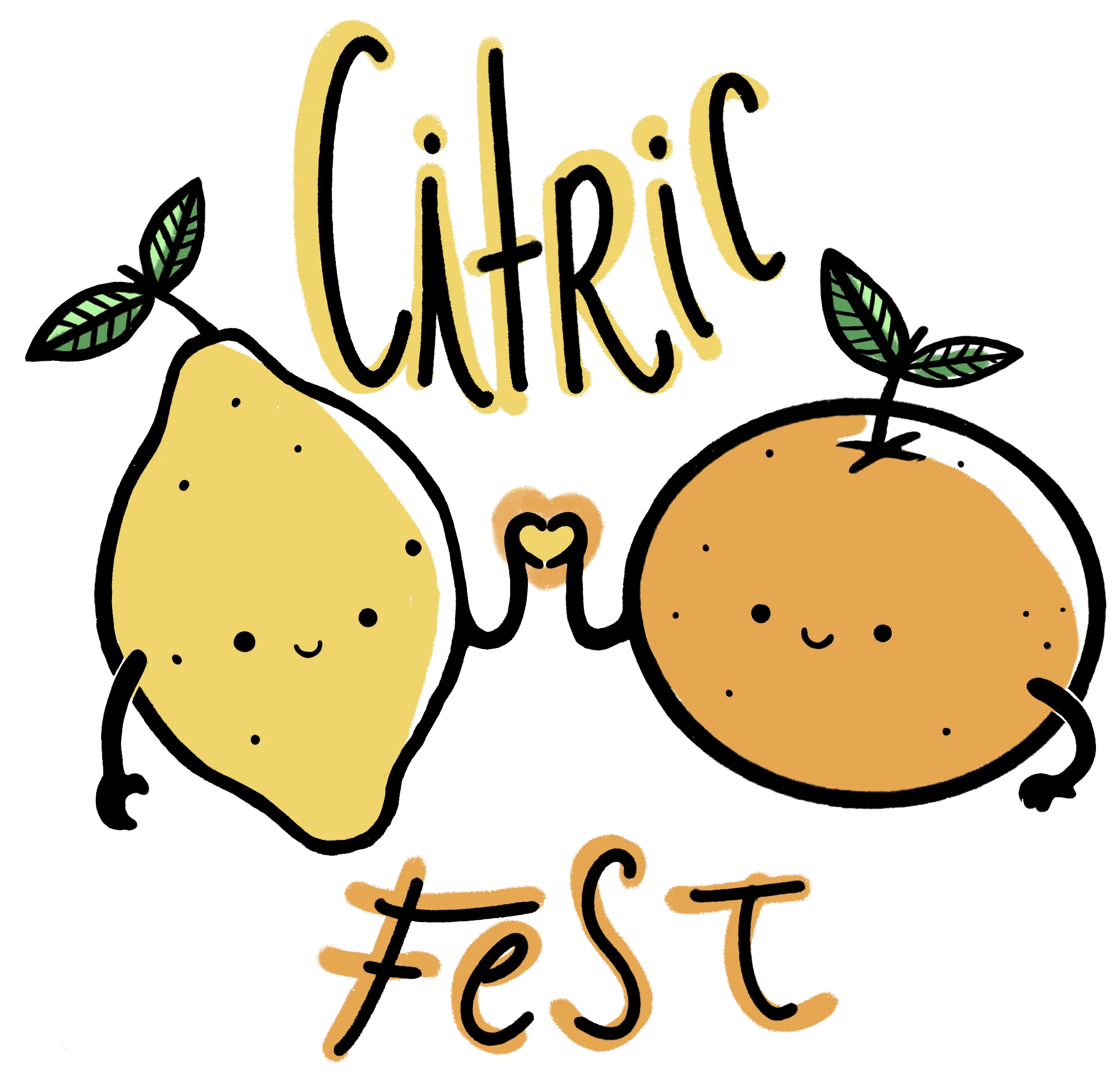 Citricfest logo, a Orange and Lemon in love